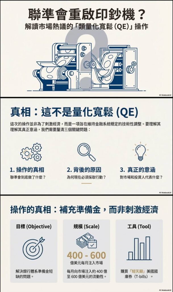 聯準會解決準備金問題而非QE